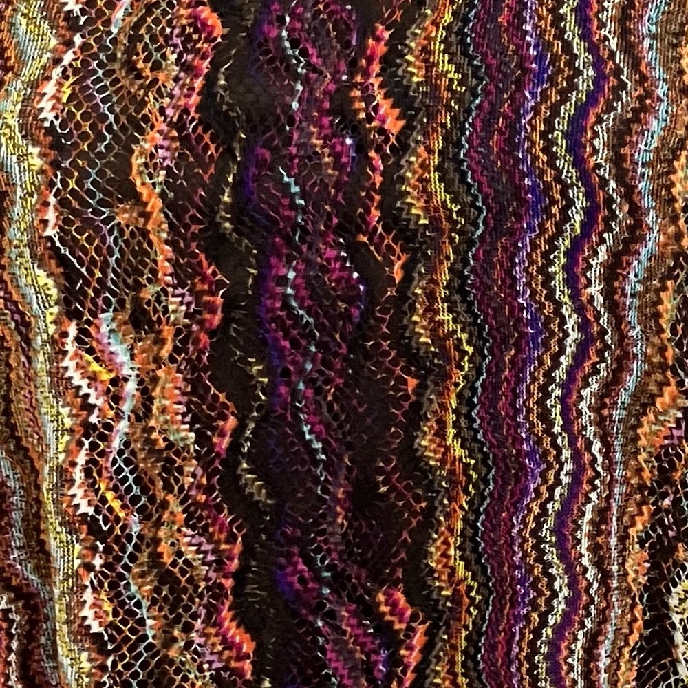 Multi Color Chevron Lace Top - Picture 10 of 14